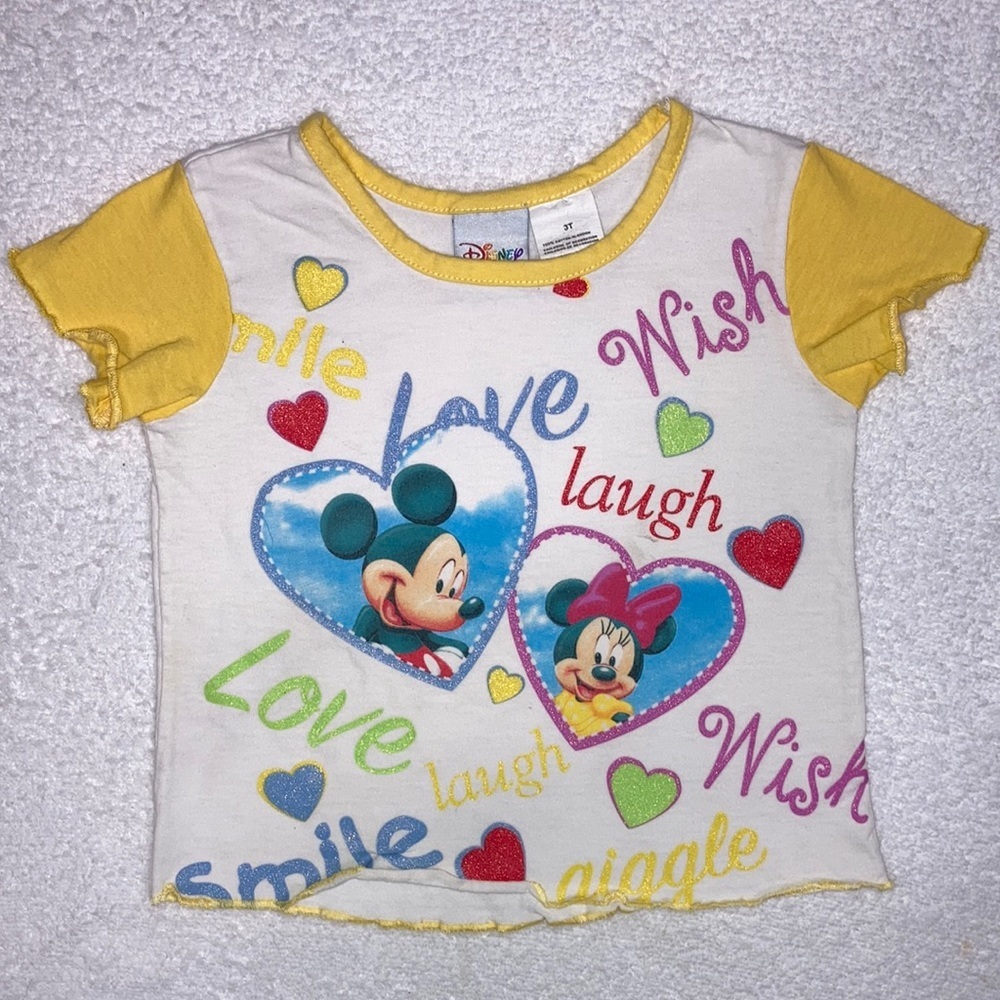 Vintage Disney kids Mickey Minnie Mouse short sleeve tee 3t